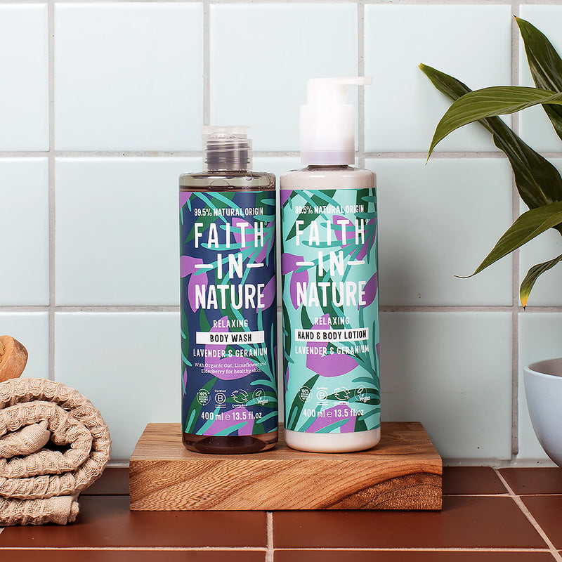 Faith In Nature Body Wash Lavender Geranium 400ml - British product