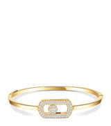 Harrods Messika So Move Yellow Gold and Diamond Pavé Bangle (0.67ct)- Buy online at McGrocer