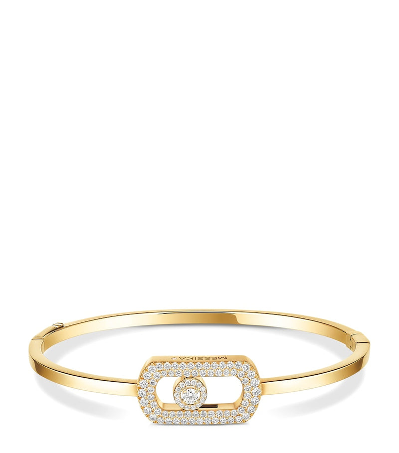 Messika So Move yellow gold diamond pavé bangle 0.67ct, UK version