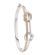 Harrods Boodles Mixed Gold and Diamond The Knot Bangle- Buy online at McGrocer