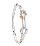 Boodles mixed gold diamond knot bangle (British brand)