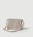 Brunello Cucinelli suede shoulder bag with embroidered flowers (British brand)