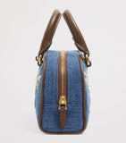 Valentino Garavani denim VLogo Signature top-handle bag 11x19x4cm, imported from the UK