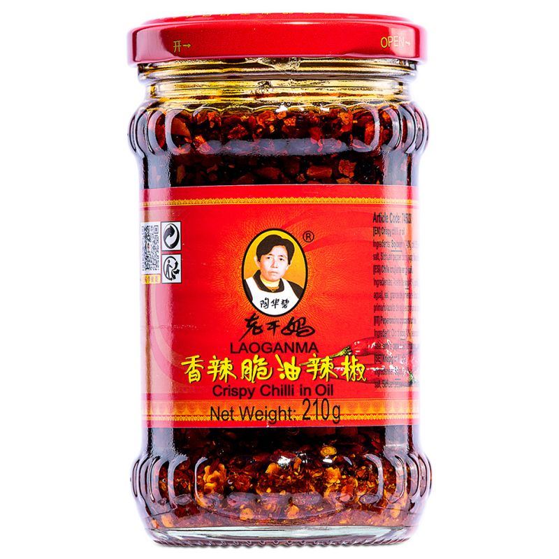 Lao Gan Ma crispy chilli oil with fried onions, UK version