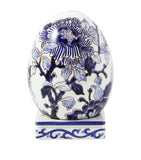 Gien Pivoines egg ornament 13cm, imported from the UK
