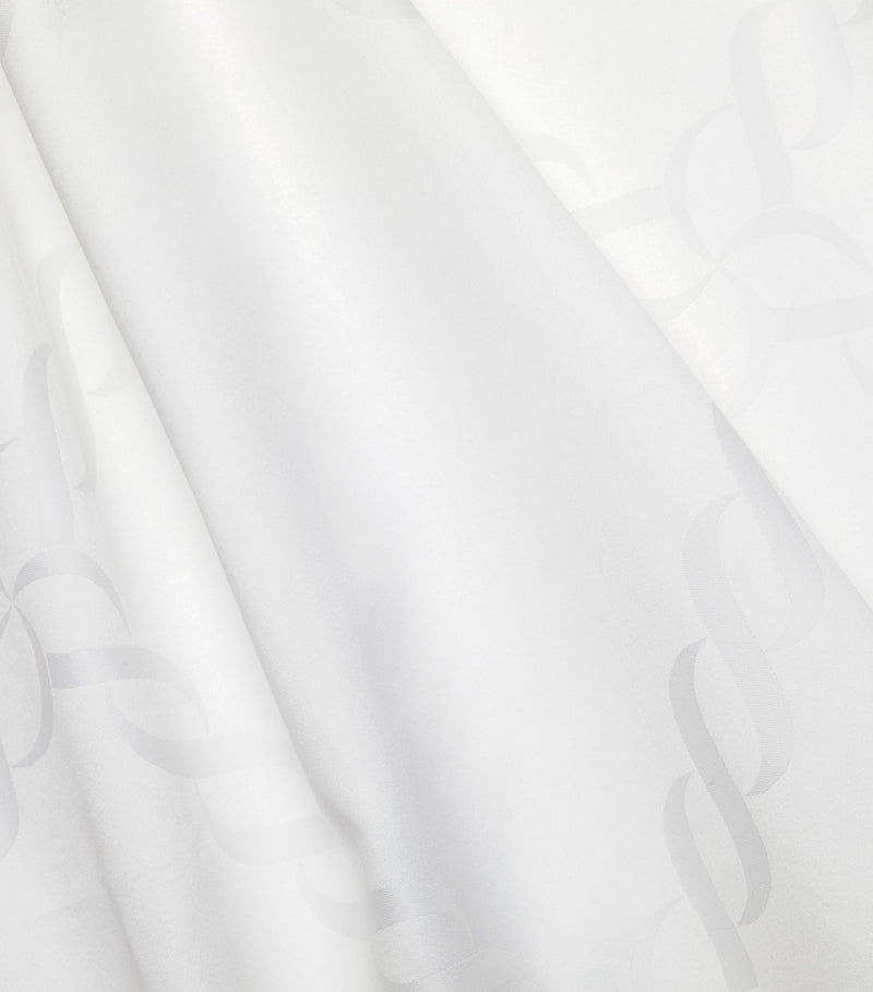 Pratesi king flat sheet with braid pattern, 275cm x 275cm, imported from the UK