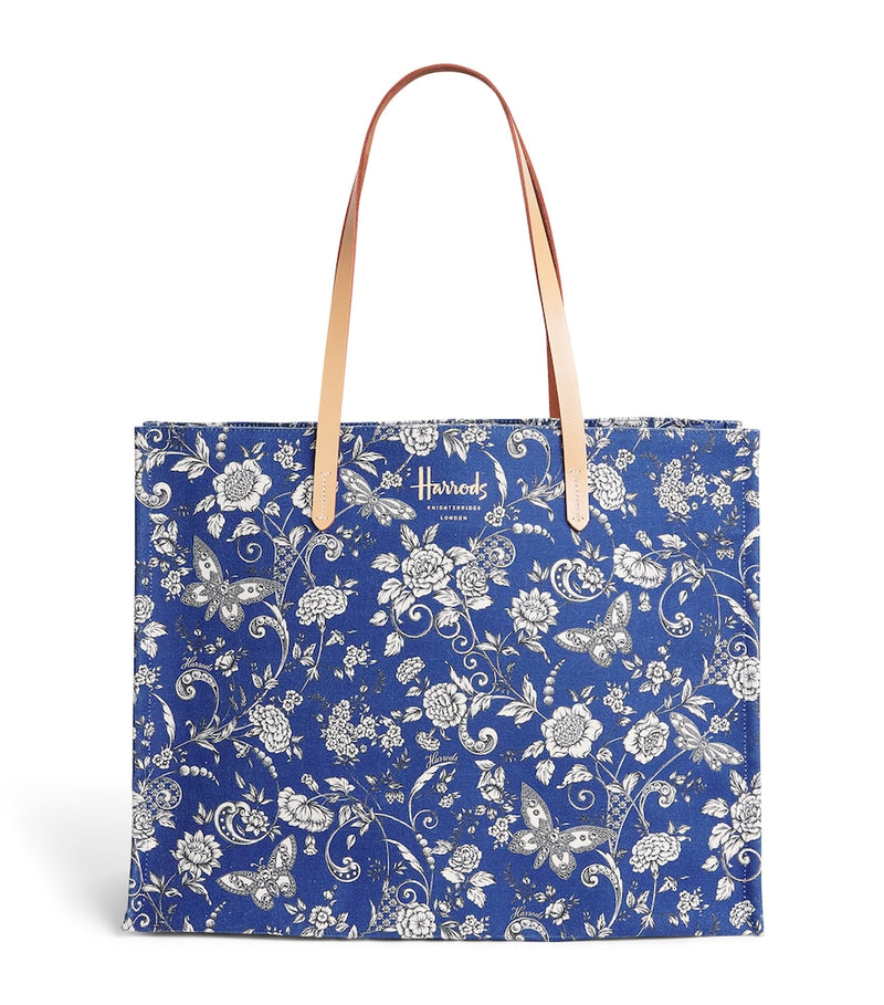 Harrods large cotton butterfly tote bag, UK version