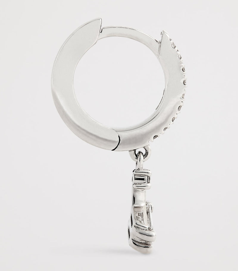 Suzanne Kalan white gold diamond drop earrings, imported from the UK