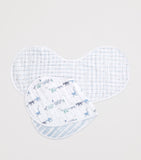 Aden + Anais burpy bibs set of 2 in muslin cotton (British brand)