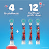 Oral-B Spiderman toothbrush heads pack of 4 (British brand)