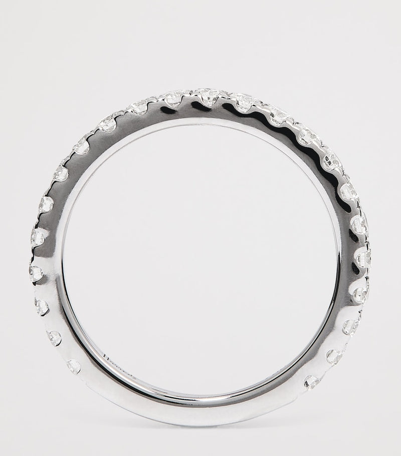 Harrods white gold diamond eternity ring 0.72ct (British brand)