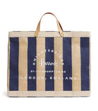 Harrods large canvas stripe Knightsbridge shopper bag - British product