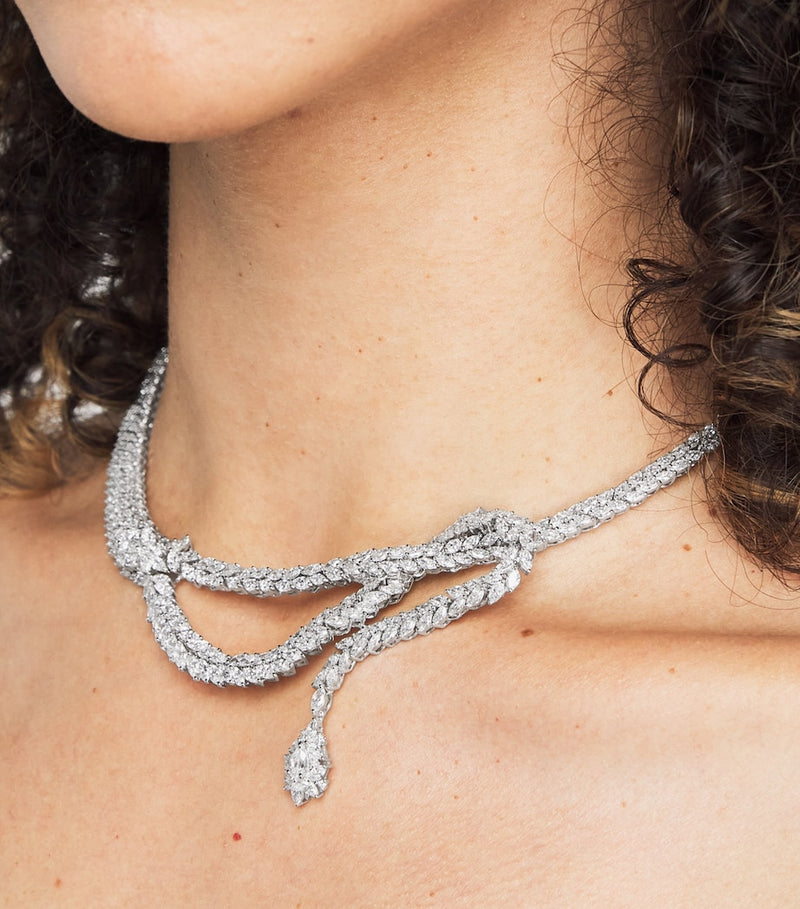 Yeprem Y-Couture white gold diamond choker, imported from the UK
