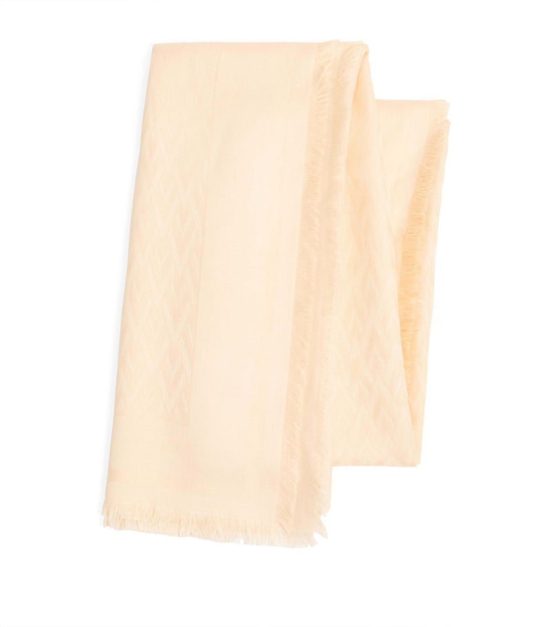 Valentino Garavani silk-wool scarf neutral, UK version