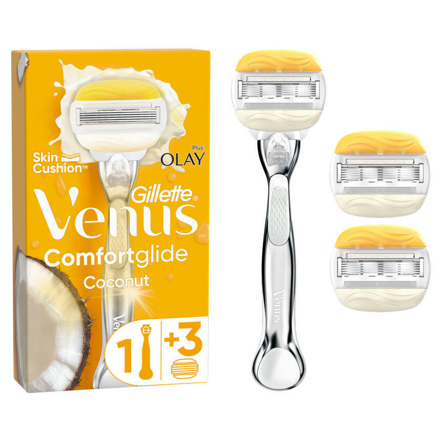 Venus Comfortglide Olay Razor for Women and 3 Razor Blades Refills Women's Toiletries ASDA