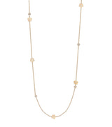 Harrods Boodles Rose Gold and Diamond Long Blossom Charm Necklace- Buy online at McGrocer