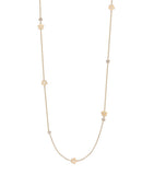 Boodles rose gold blossom charm necklace opera length - British product