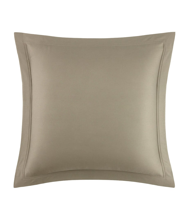 Yves Delorme Triomphe Kaki square Oxford pillowcase 65cm, imported from the UK