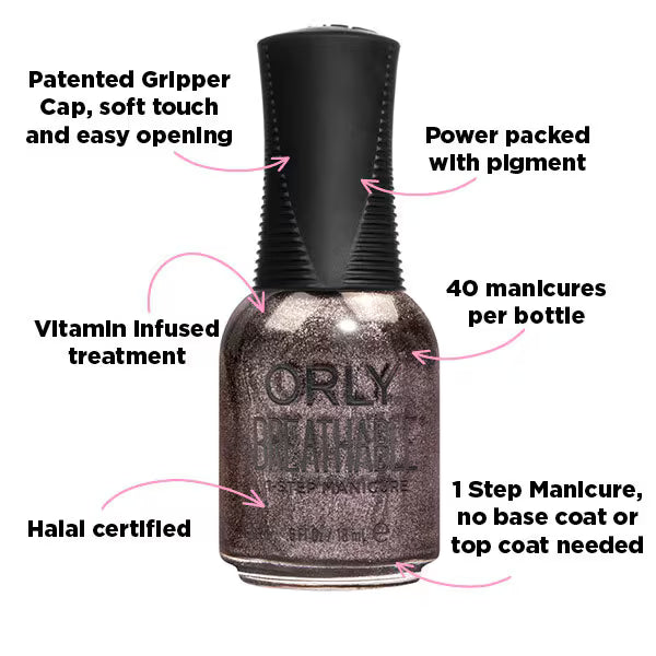 Orly Breathable Nail Polish Life Of The Party 18ml, imported from the UK