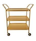 Kaymet Aluminium Diamond-Embossed Three-Tiered Trolley, UK version