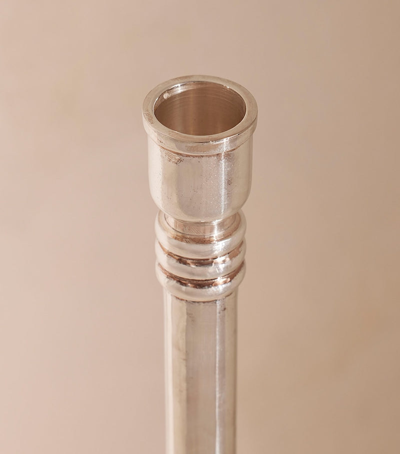 Soho Home large silver-plated candlestick 44cm (British brand)