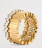 Suzanne Kalan yellow gold diamond stacker eternity ring size 7, UK version