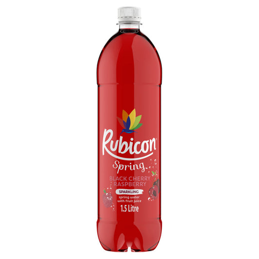 Rubicon Spring Black Cherry Raspberry Sparkling Spring Water Drink Water ASDA   
