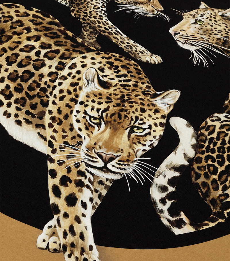 Dolce&Gabbana Casa silk-wool leopard throw 140cm x 180cm - British product