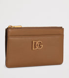 Dolce&Gabbana calfskin card holder with braided hardware, imported from the UK