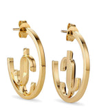 Jimmy Choo JC gold-tone hoop earrings (British brand)