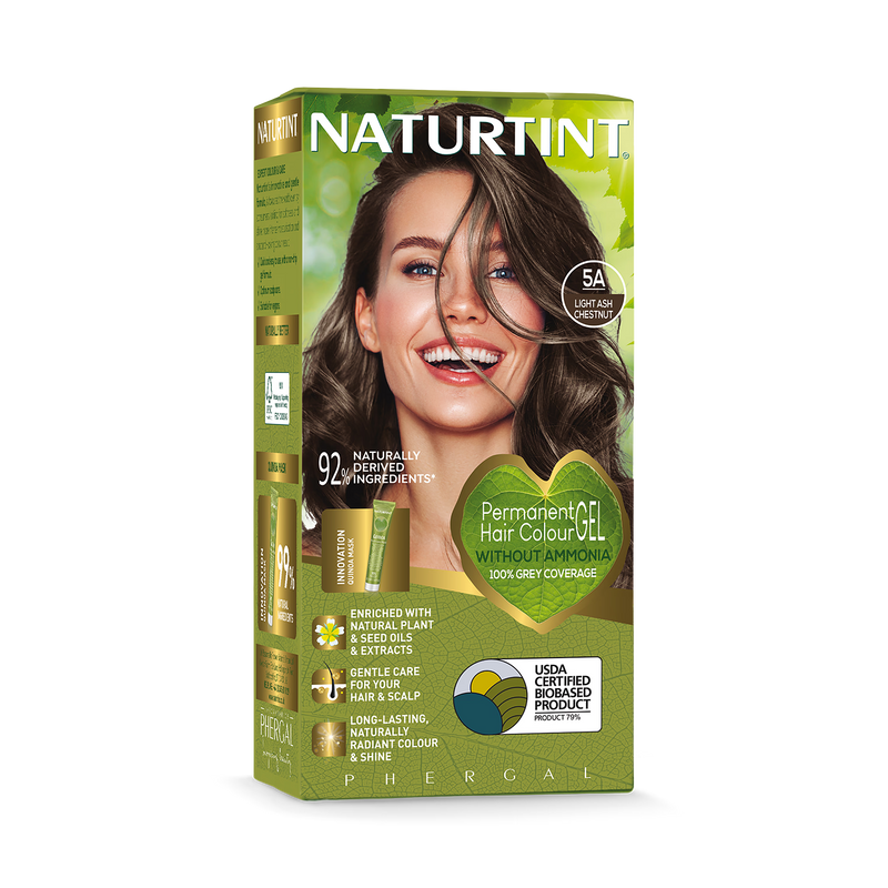 Naturtint hair colour gel 5A Light Ash Chestnut 170ml (British brand)