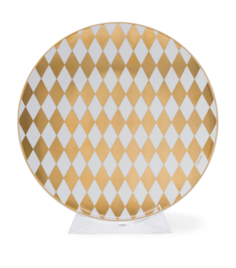 Prada chequerboard charger plate 28cm, imported from the UK