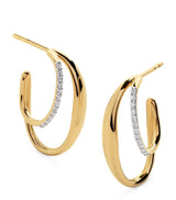 Harrods Monica Vinader Gold Vermeil and Diamond Nura Hoop Earrings- Buy online at McGrocer