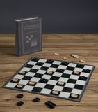 Vintage Bookshelf checkers and backgammon board game (British brand)