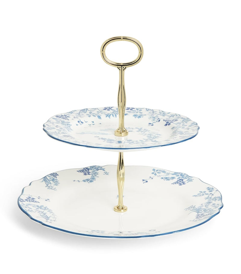 Harrods Toile two-tier cake stand, UK version