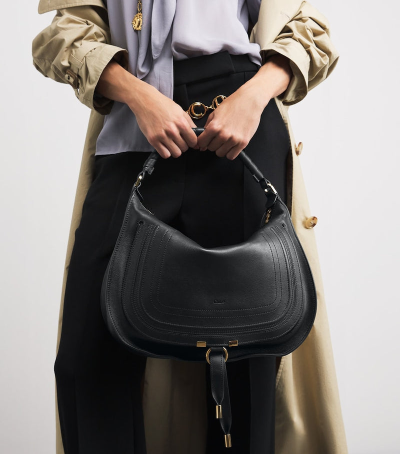Chloé Marcie small leather shoulder bag, imported from the UK