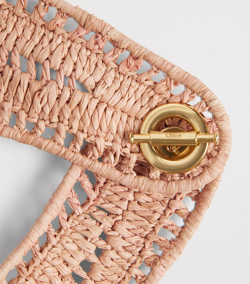 Chloé raffia logo visor - British product