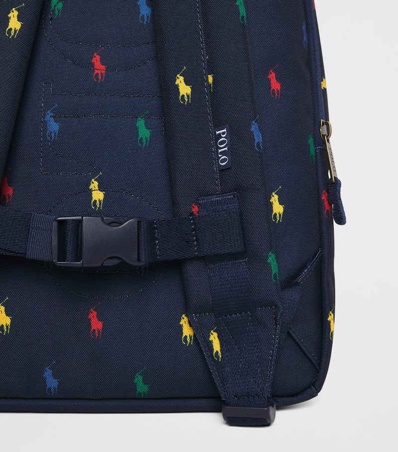 Ralph Lauren Kids Polo Pony canvas backpack, imported from the UK