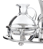 Oval Silver-Plated Cruet Set for Oils and Dressings
