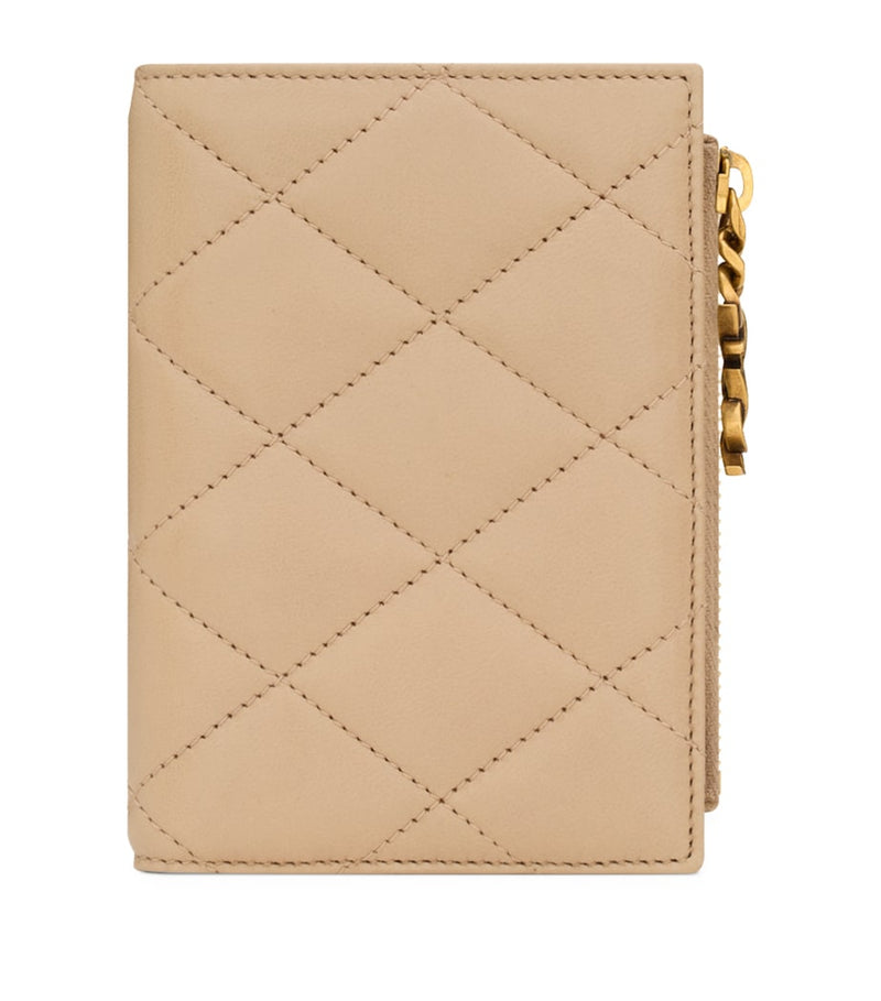 Saint Laurent Matelassé bifold wallet lambskin (British brand)
