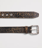 Our Legacy engraved paisley belt Italian leather - British product