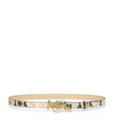 Harrods Marina Rinaldi Leather Snakeskin-Effect Logo Belt- Buy online at McGrocer