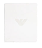 Emporio Armani Kids reversible cotton logo baby blanket 75x65cm (British brand)