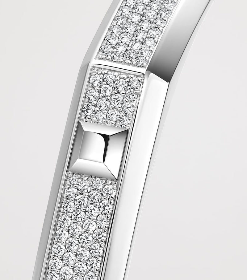 Messika Moderniste Medium bangle 1.25ct pave diamonds, imported from the UK