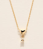 Astrid & Miyu yellow gold topaz heart necklace, UK version