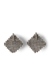 Harrods Brunello Cucinelli Sterling Silver Square Earrings- Buy online at McGrocer
