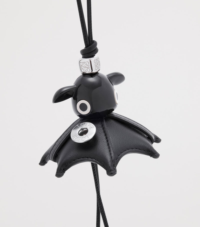 LOEWE leather biker Puzz charm black lambskin - British product