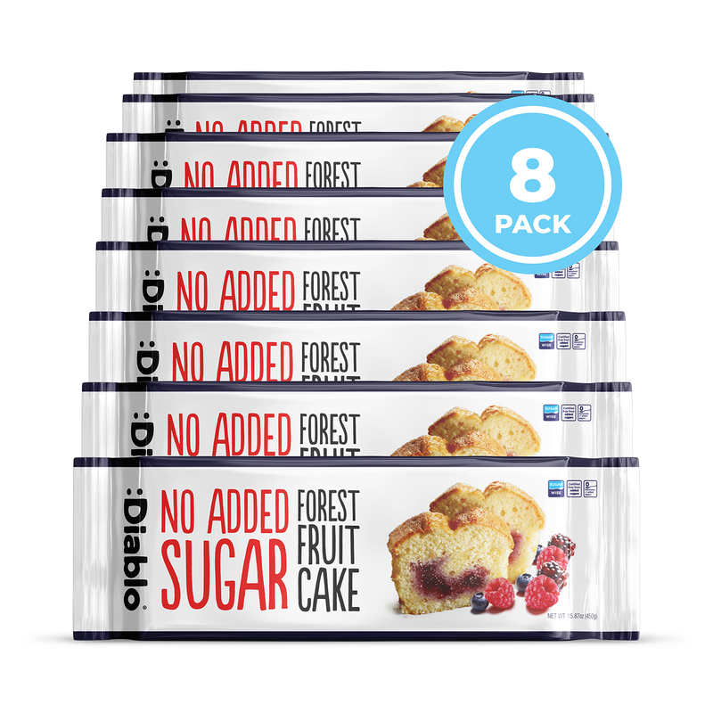 Diablo no added sugar forest fruit cake 450g pack of 8 - British product