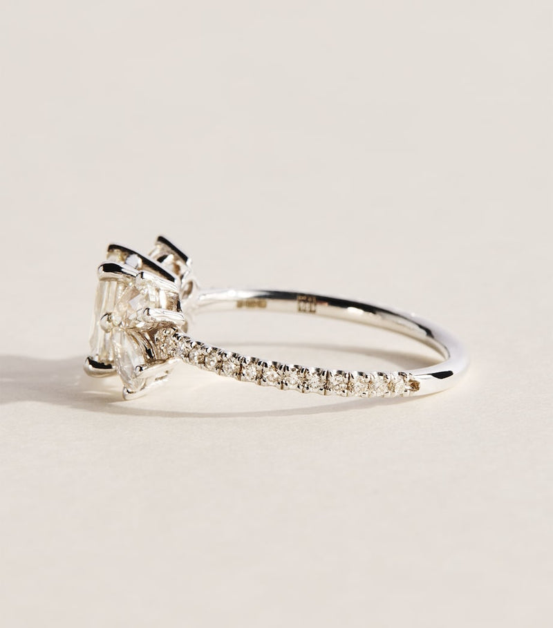 Suzanne Kalan butterfly ring white gold diamond, UK version