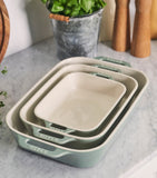 Staub 3-piece oven dish set eucalyptus green, imported from the UK